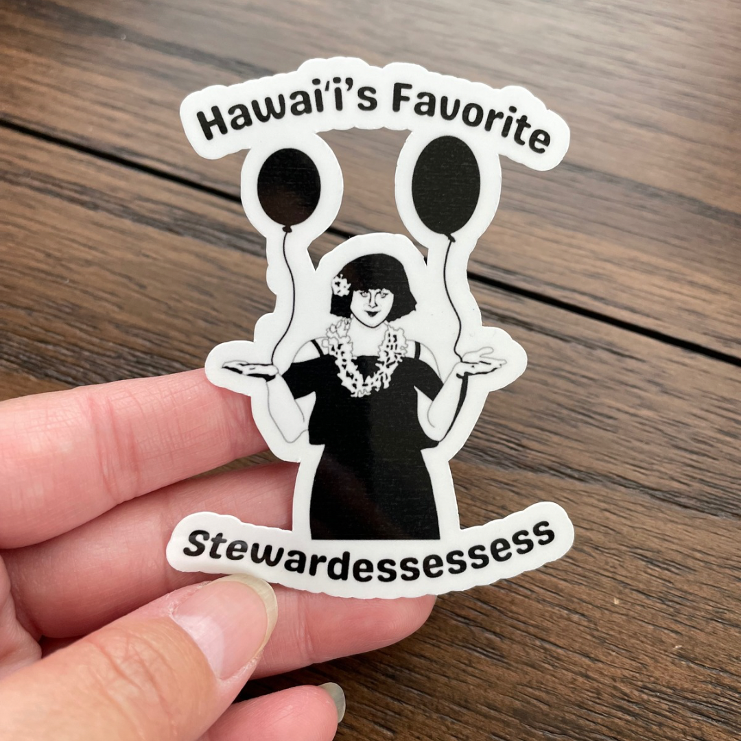 Mahalo Airline Sticker