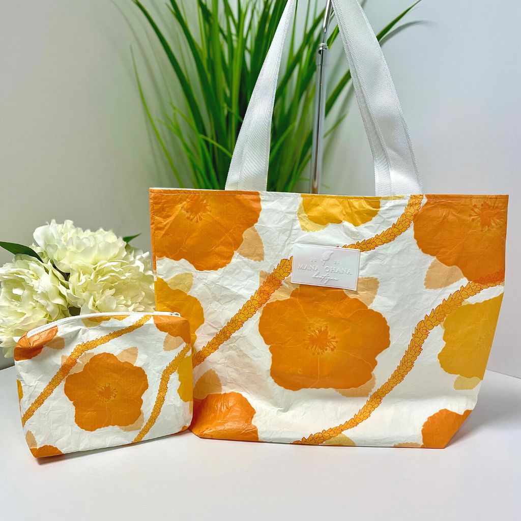 'Ilima Zippered ʻEke with Mini Zippered Pūʻolo Pouch