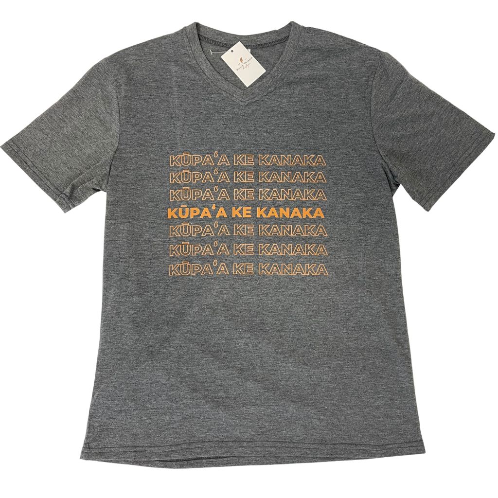Kūpaʻa Ke Kanaka - Kāne/Wāhine Relaxed Fit V-Neck Tee